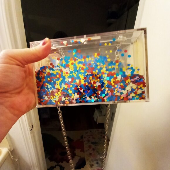 Clear Multi Color Sequin Crossbody - Picture 4 of 9